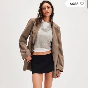 Free People Black Mini Skirt